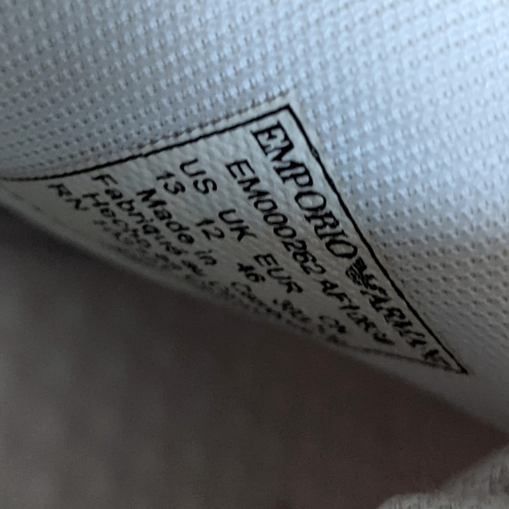 NWT Emporio Armani Travel Essential Mesh and Suede Sneakers size 13 - Picture 7 of 10
